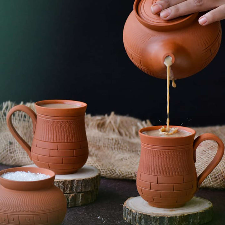 Handmade Peshwa Terracotta Mugs