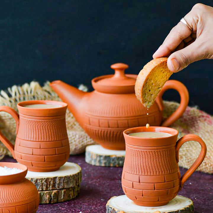 Handmade Peshwa Terracotta Mugs