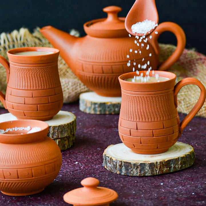 Handmade Peshwa Terracotta Mugs