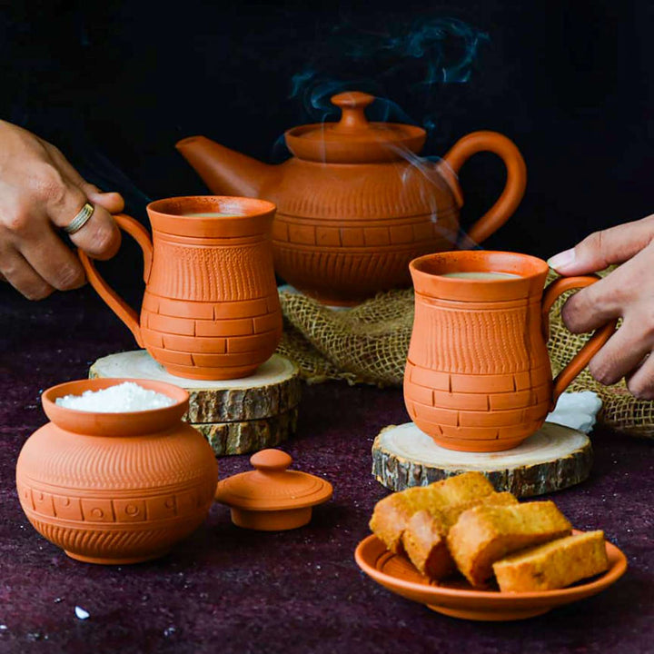 Handmade Peshwa Terracotta Mugs