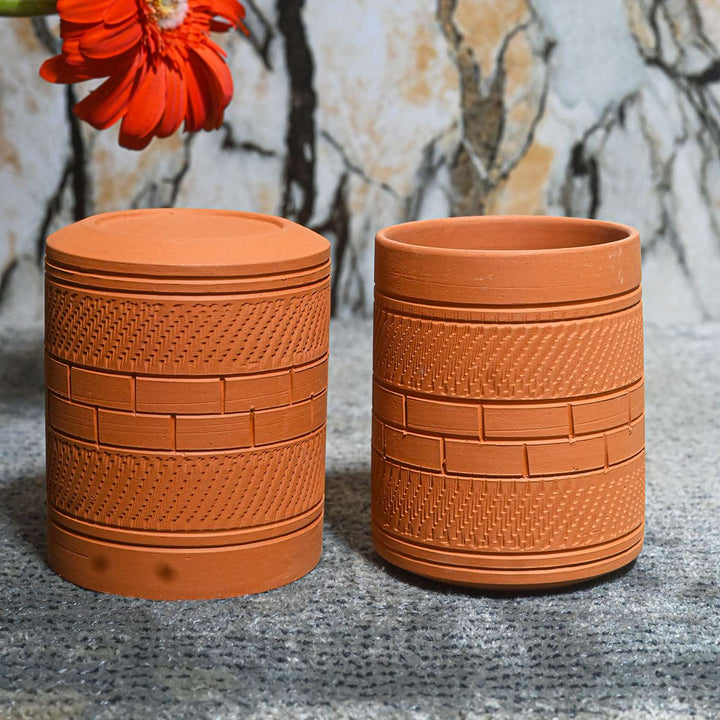 Handmade Large Royal Terracotta Glasses