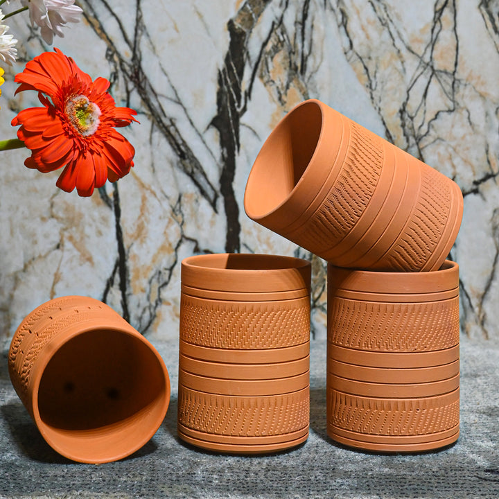 Handmade Large Royal Terracotta Glasses