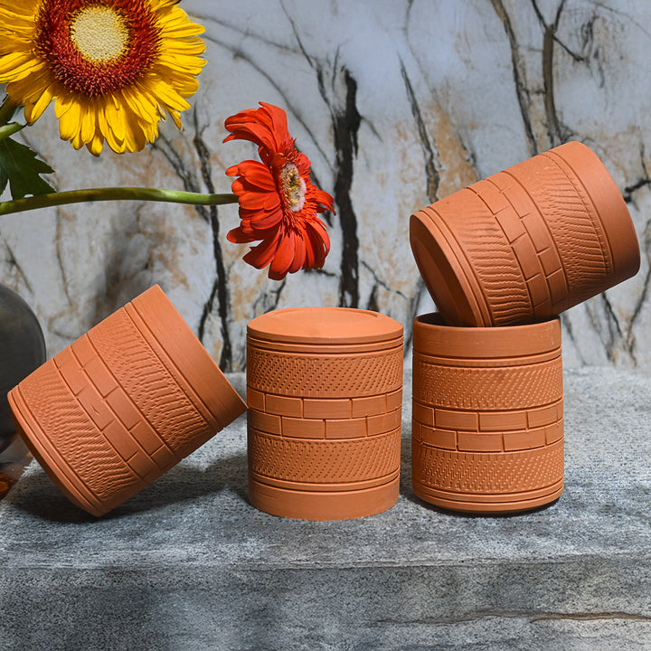 Handmade Large Royal Terracotta Glasses