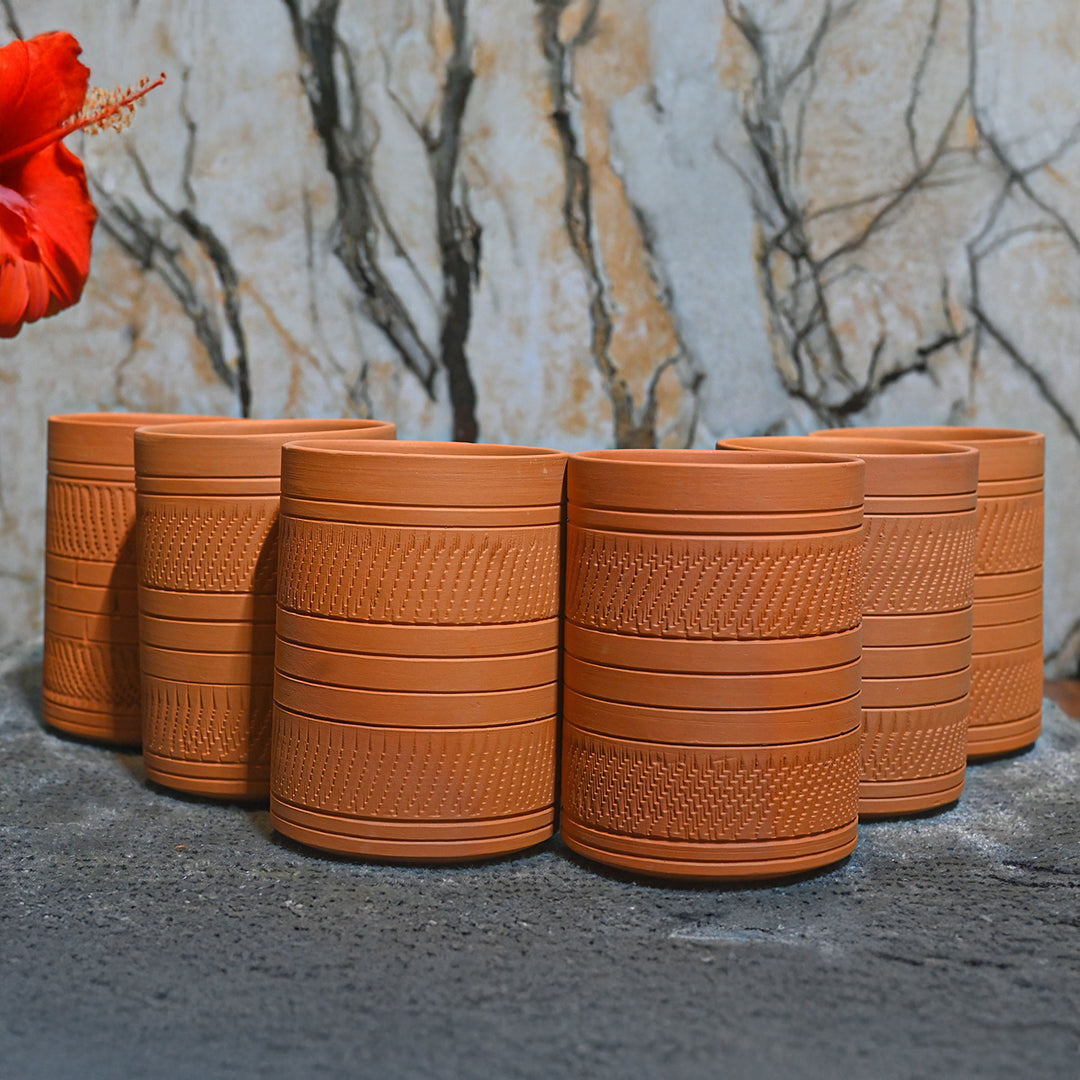Handmade Large Royal Terracotta Glasses