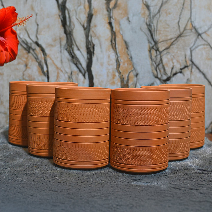 Handmade Large Royal Terracotta Glasses
