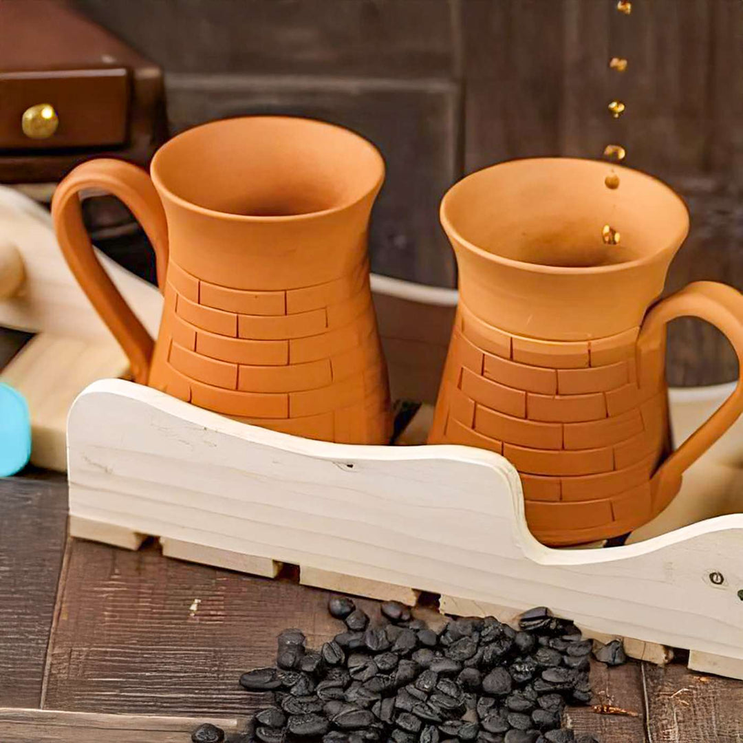 Handmade Large Royal Terracotta Mugs