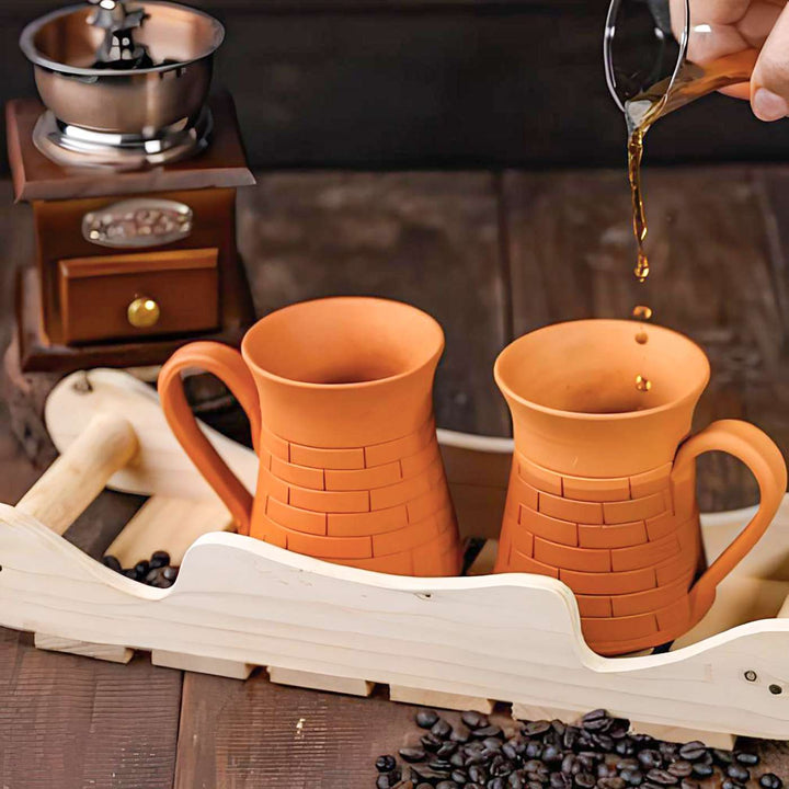 Handmade Large Royal Terracotta Mugs