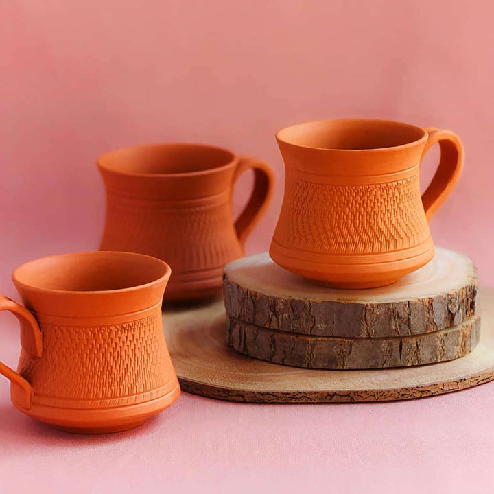 Handmade Royal Terracotta Tea Cups | Set Of 6