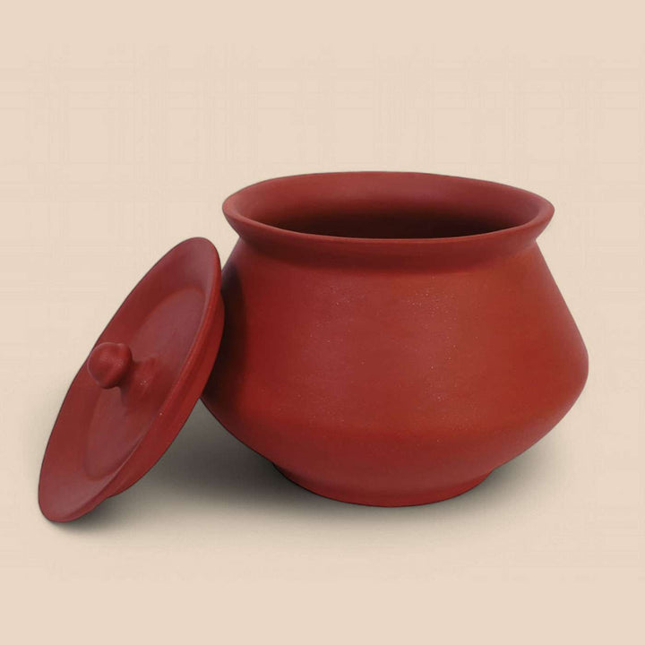 Handmade Terracotta Dahi Serving Handi / Pot | Set Of 3