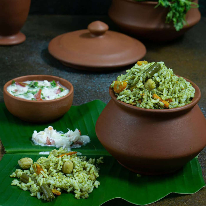 Handmade Terracotta Dahi Serving Handi / Pot | Set Of 3