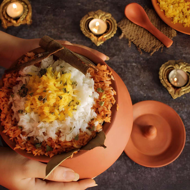 Handmade Terracotta Dahi Serving Handi / Pot