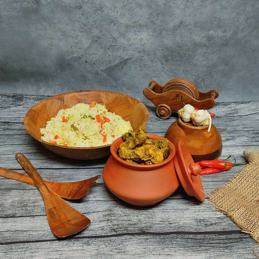 Handmade Terracotta Dahi Serving Handi / Pot | Set Of 3