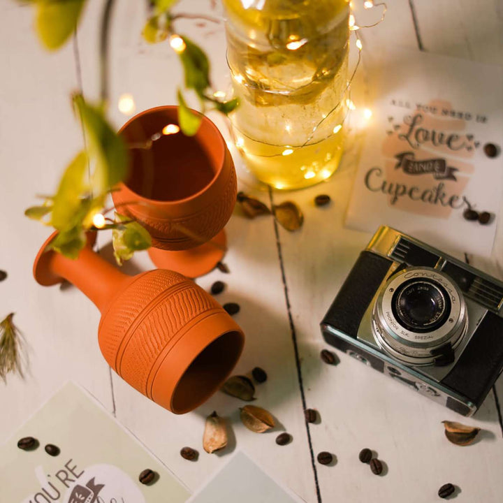 Handmade Special Terracotta Juice Glasses