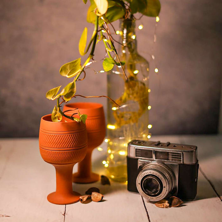 Handmade Special Terracotta Juice Glasses
