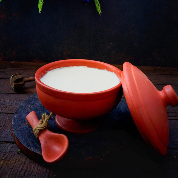 Handmade Terracotta Serving Handi / Pot With Joint Stand
