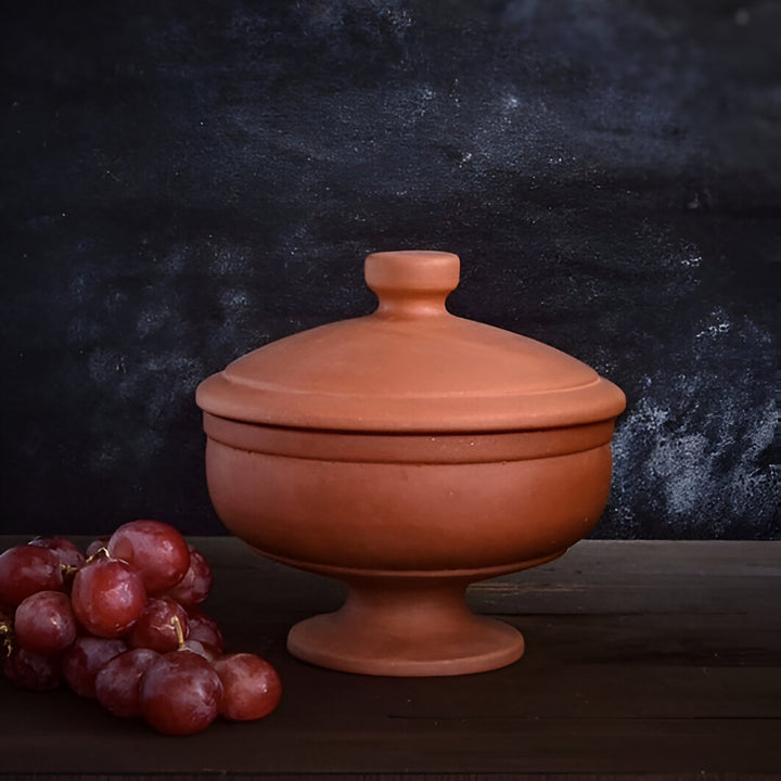 Handmade Terracotta Serving Handi / Pot With Joint Stand