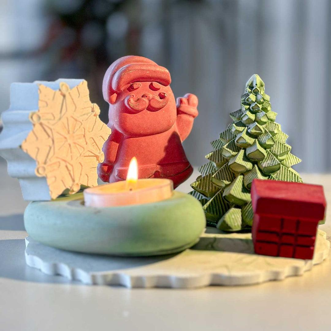 Handmade Winter Wonderland Concrete Gift Hamper | Xmas Gifting Ideas | Set Of 6