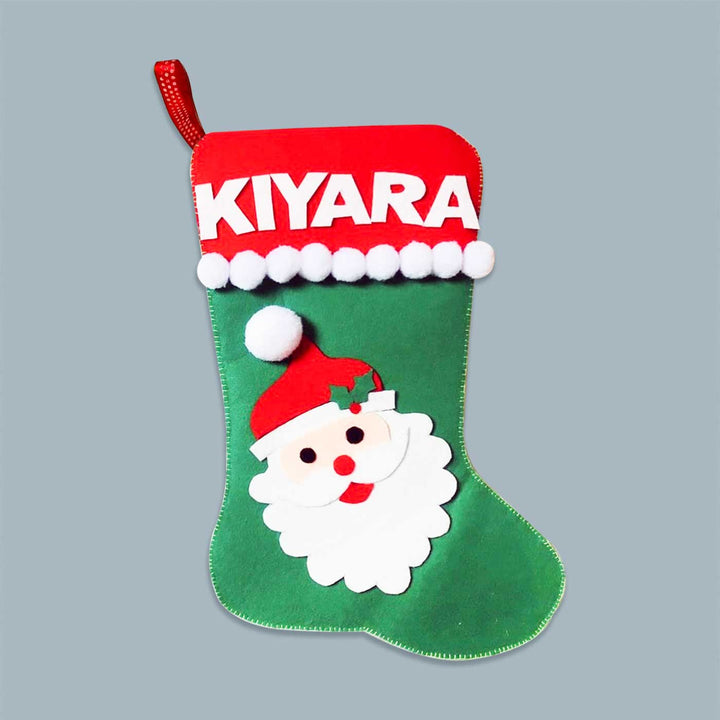 Personalized Santa Felt Stockings For Christmas Wall Decoration