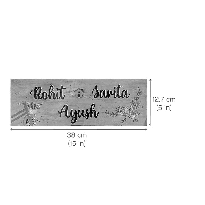 Personalized Handpainted Artsy Family Nameplate