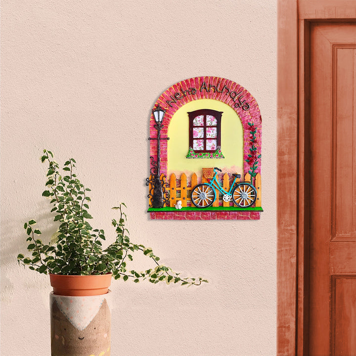 Personalized Artsy Family Nameplate with Miniature Elements