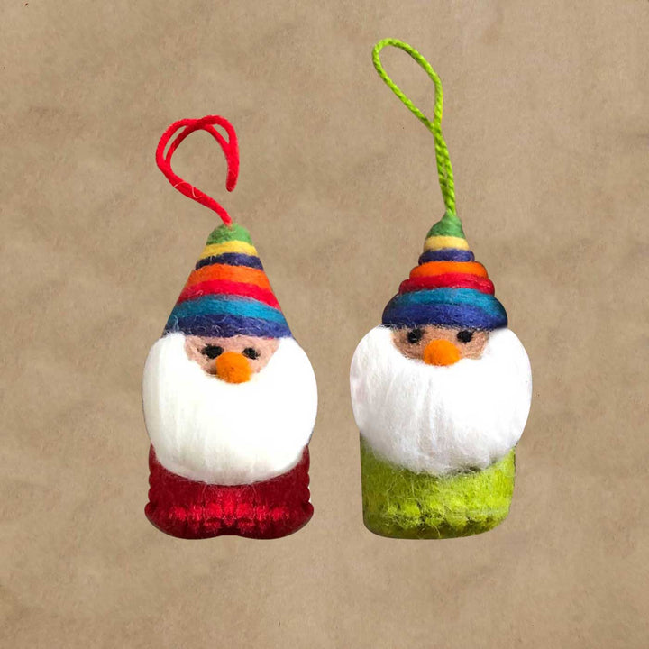 Handmade Santa Felt Ornaments For Christmas Tree Decoration