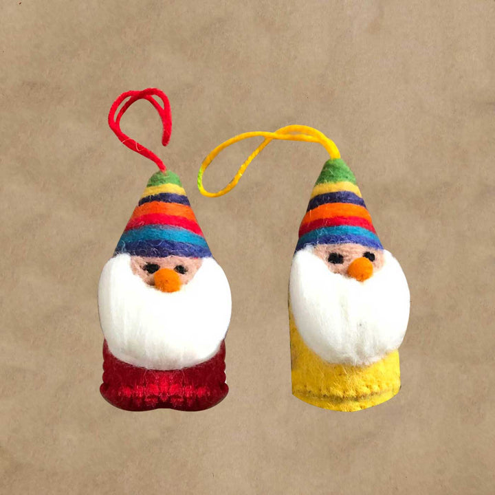 Handmade Santa Felt Ornaments For Christmas Tree Decoration