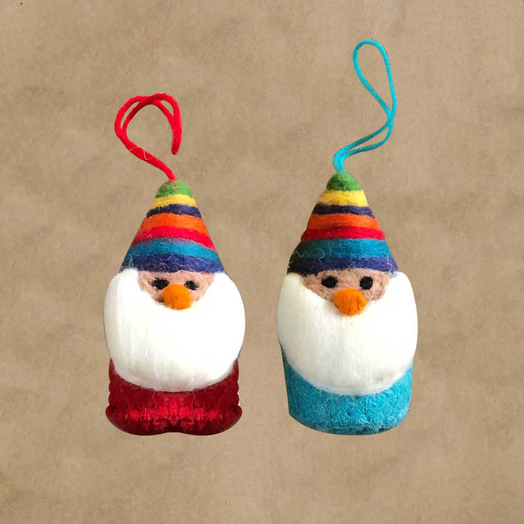 Handmade Santa Felt Ornaments For Christmas Tree Decoration