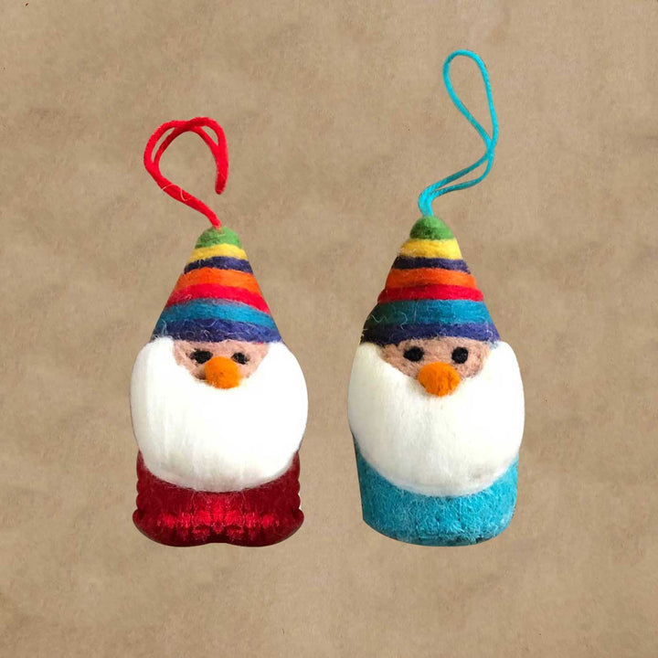 Handmade Santa Felt Ornaments For Christmas Tree Decoration