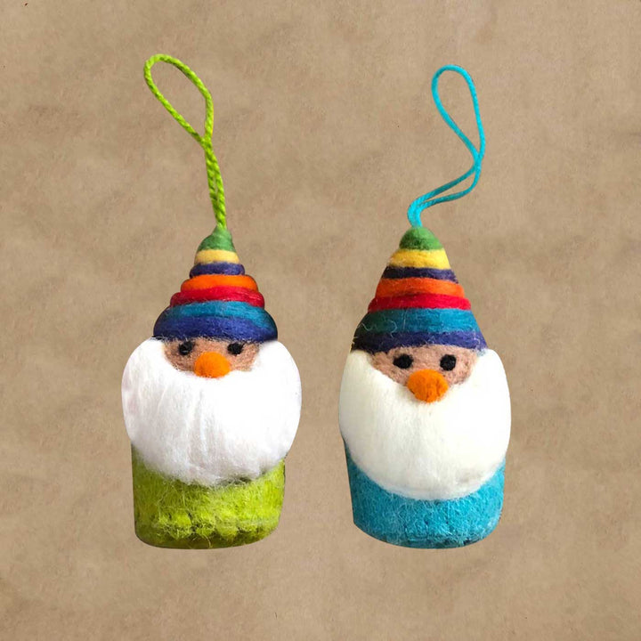 Handmade Santa Felt Ornaments For Christmas Tree Decoration
