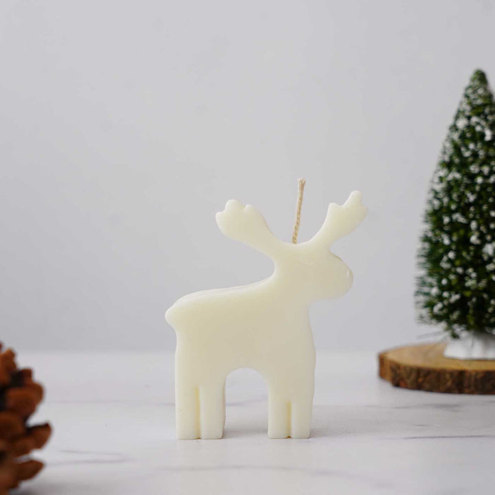 Handmade Reindeer Japanese Cherry Scented Soy Wax Candle For Christmas Decoration