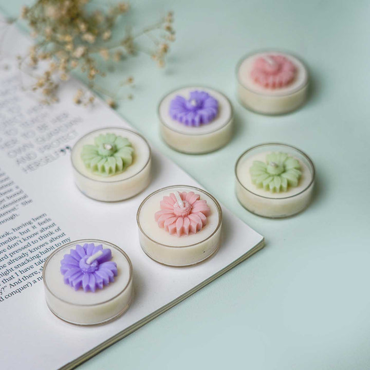Festive Tealight Soy Wax Candles I Set of 6