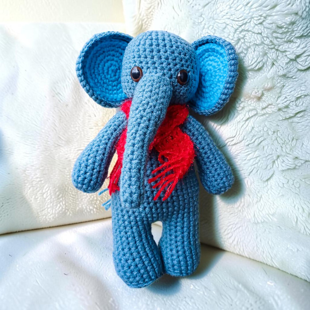 Male Elephant Amigurumi Crochet Toy