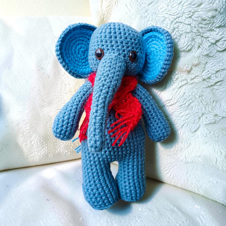 Male Elephant Amigurumi Crochet Toy