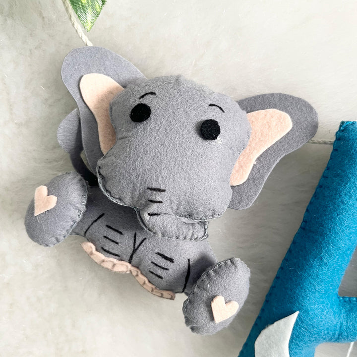 Handcrafted Personalized Ele & Astro Themed Bunting For Kids