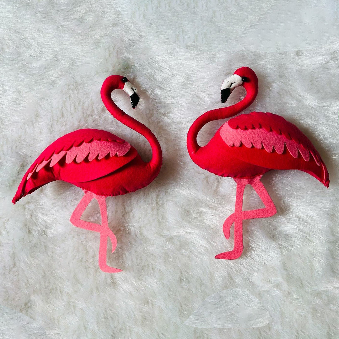 Handcrafted Personalized Flamingo Themed Bunting For Kids