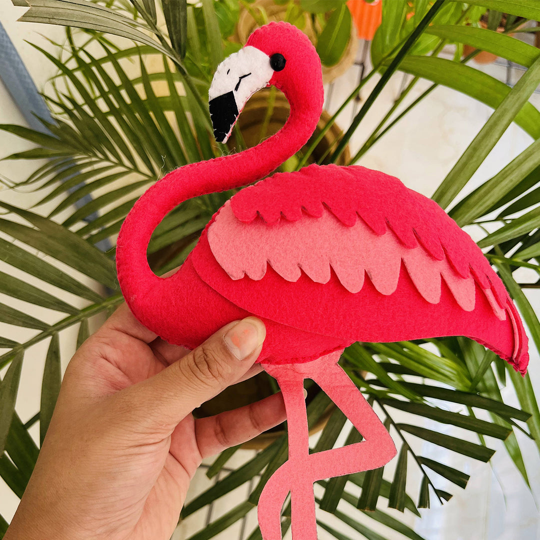 Handcrafted Personalized Flamingo Themed Bunting For Kids