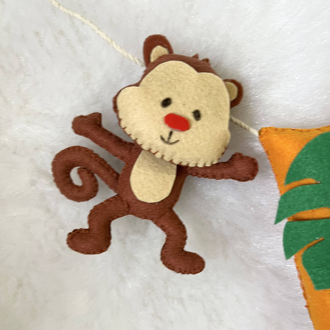 Handcrafted Personalized Monkey & Bee Themed Bunting For Kids