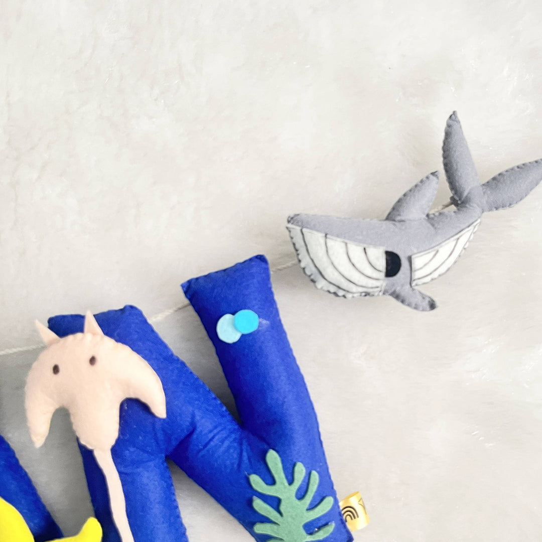Handcrafted Personalized Sea Themed Bunting For Kids