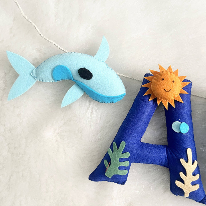 Handcrafted Personalized Sea Themed Bunting For Kids