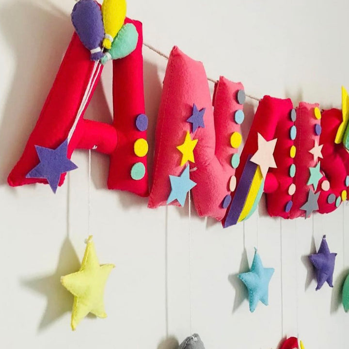 Handcrafted Personalized Unicorn Themed Bunting For Kids