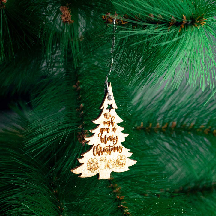 Handmade Assorted Birch Wood Ornaments For Christmas Tree Decoration | Set Of 11
