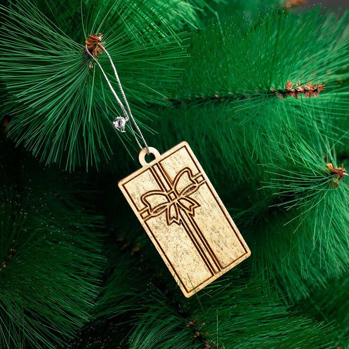 Handmade Assorted Birch Wood Ornaments For Christmas Tree Decoration | Set Of 11