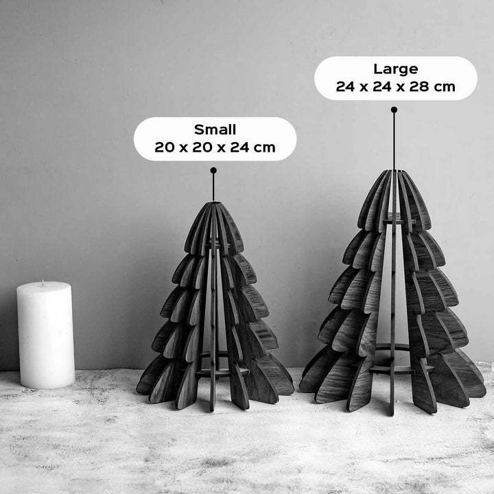 Handmade Woodland Pine Wood Table Decor For Christmas Decoration | Set Of 2