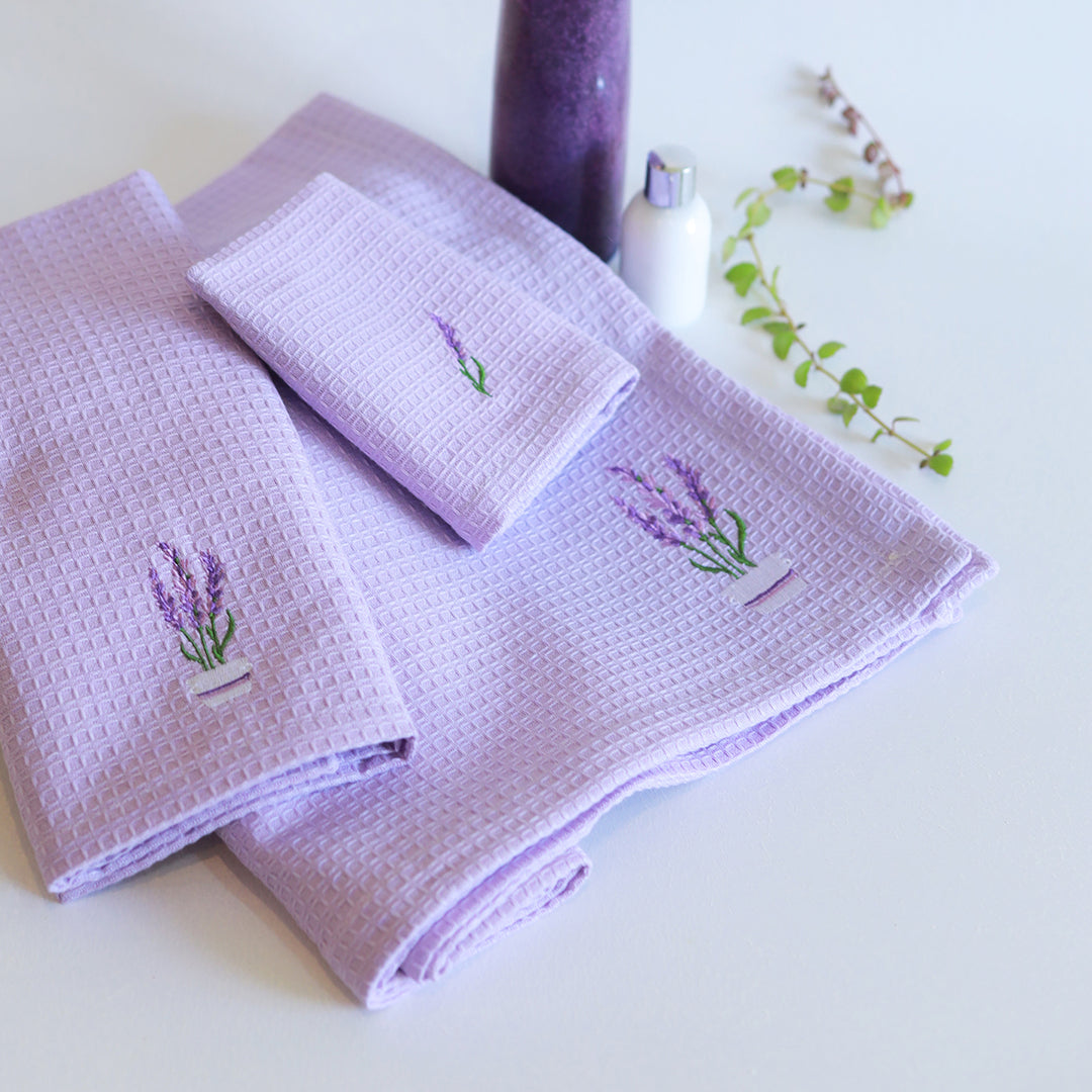 Embroidered 100% Cotton Towel | Set of 3