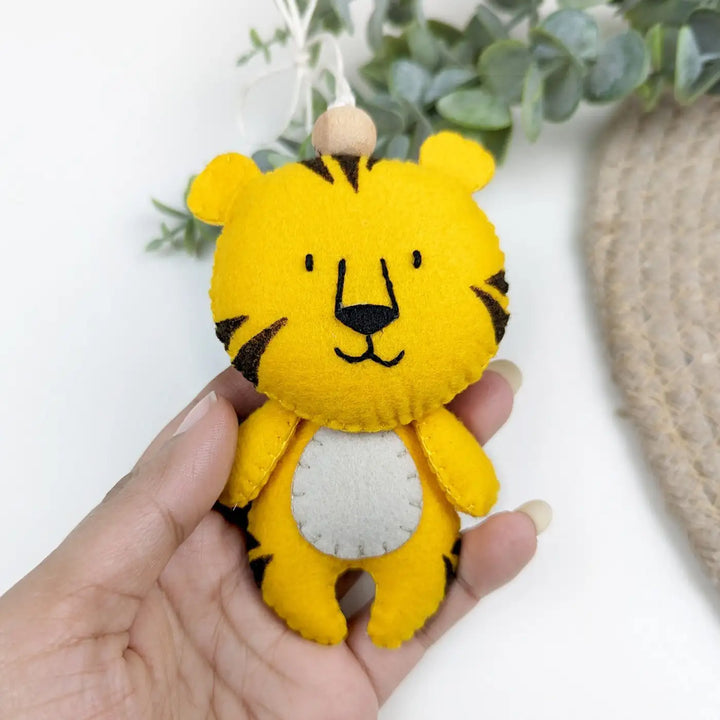Handmade Tiger Felt Hanging For Kids