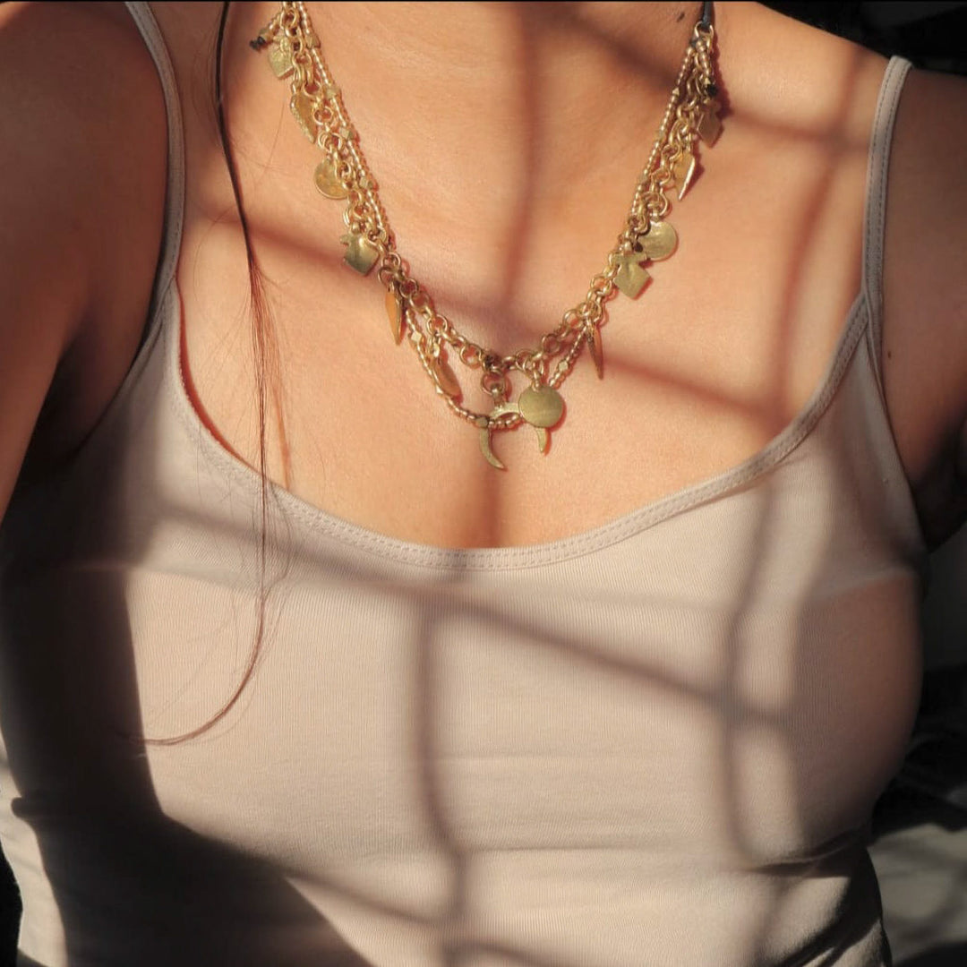 Handmade Tijil Adjustable Brass Necklace