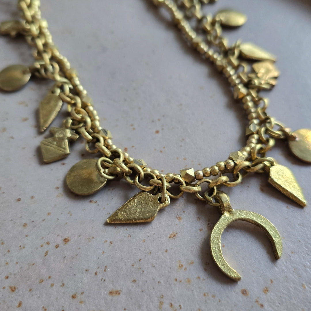 Handmade Tijil Adjustable Brass Necklace