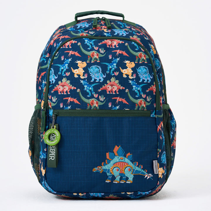 Dino Theme Water-Resistant Kids Everyday Backpack
