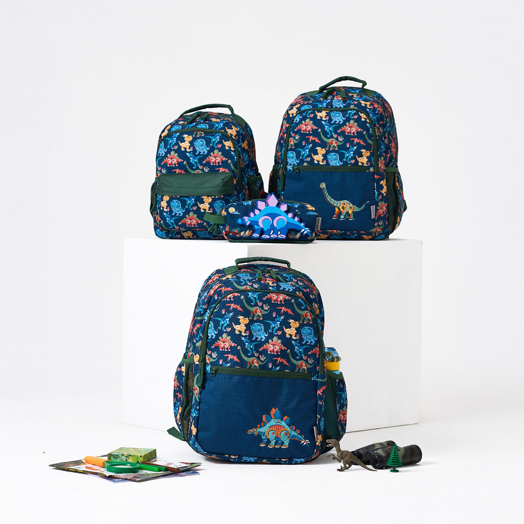 Dino Theme Water-Resistant Kids Everyday Backpack