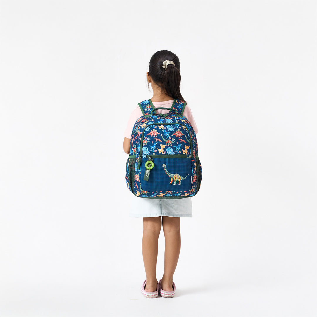 Dino Theme Water-Resistant Kids Everyday Backpack